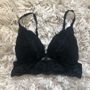 La SENZA black lace plunge bralette